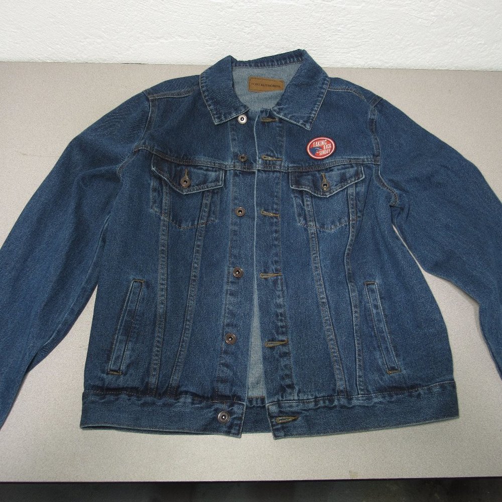 Taking Back Sunday Eternal Stonewash Denim Jacket Mens M Womens L/XL Band Patch